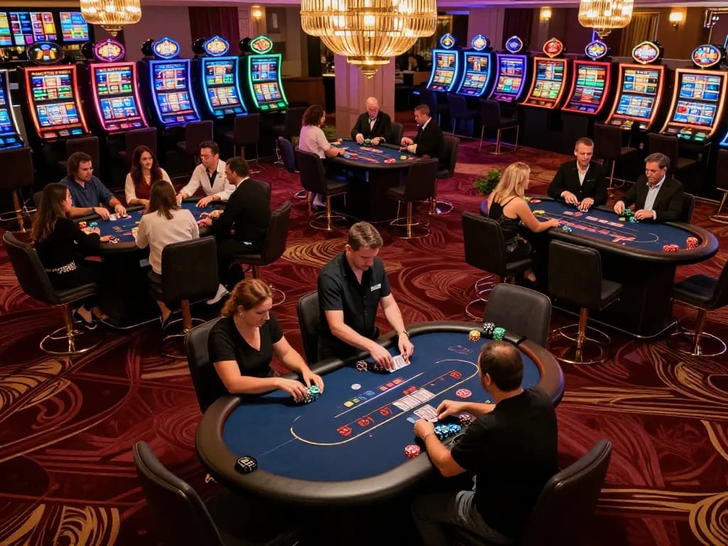 Experience the excitement of top quality widgets at a lively casino poker table.