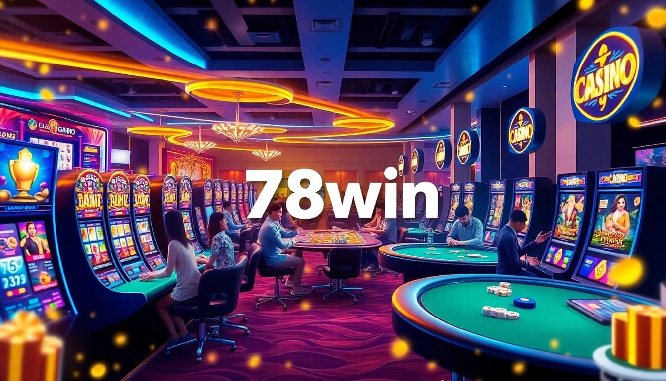Experience the excitement of online gambling at 78win.com, featuring modern games and vibrant ambiance.