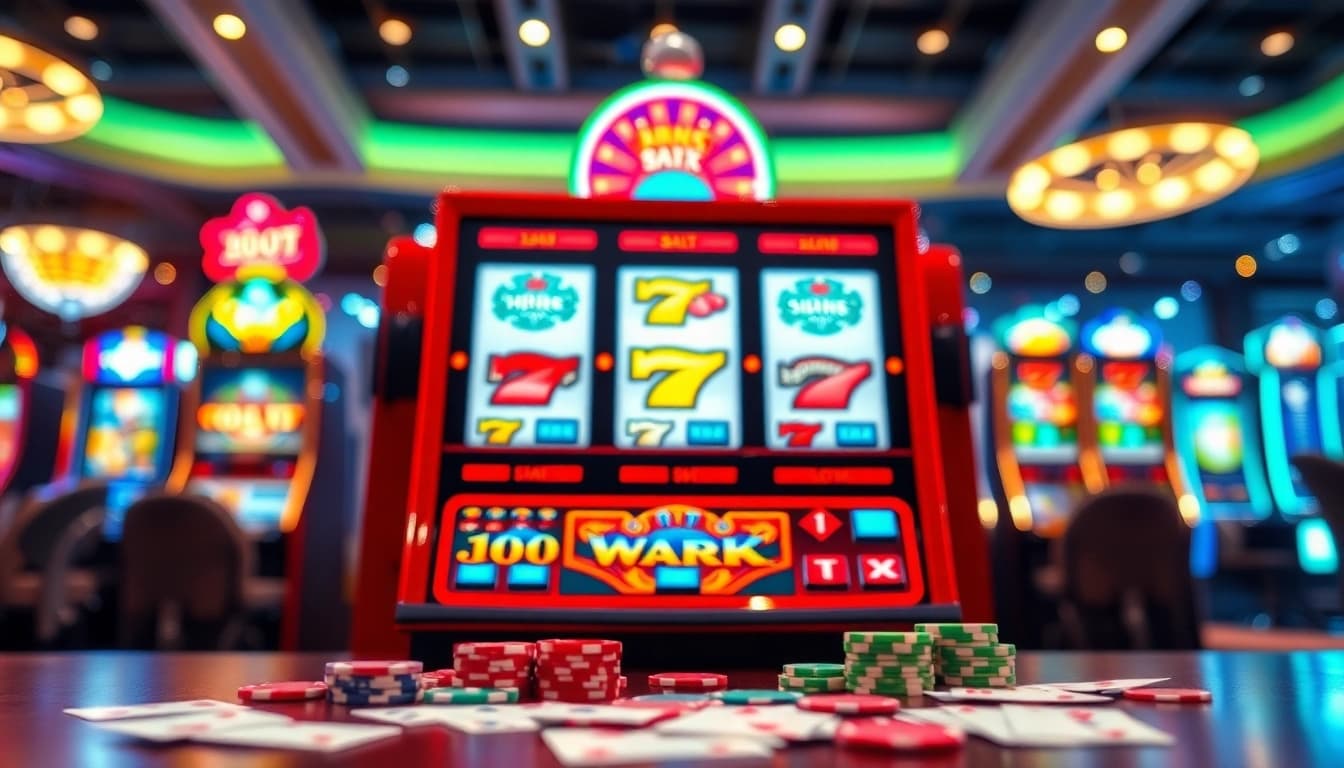 Jelajahi QRIS108 Slot yang menonjol di kasino dengan desain menawan dan warna cerah.