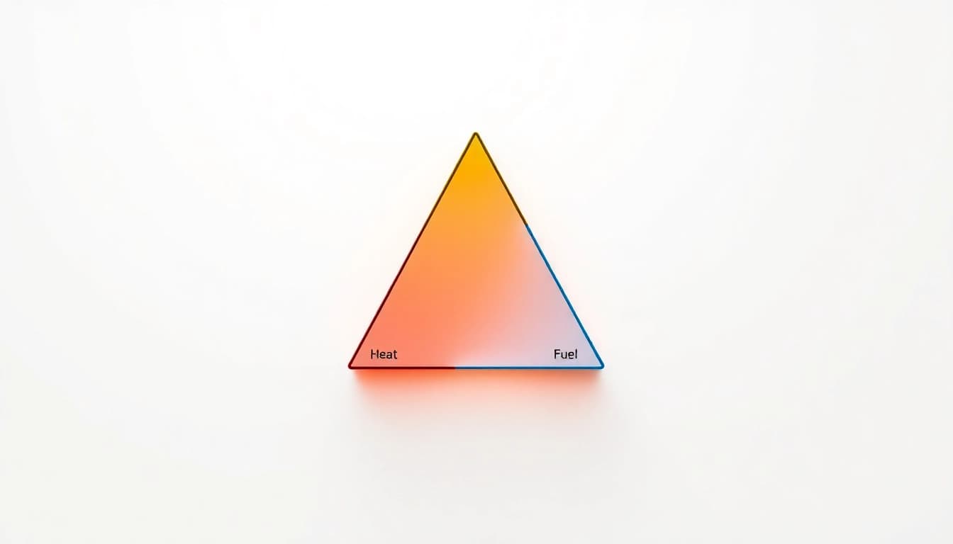 Understanding the fire tetrahedron model illustrating essential elements in fire science.