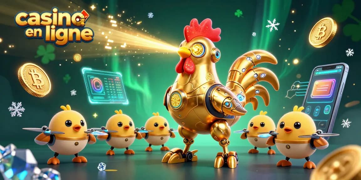 Découvrez les meilleurs jeux de casino en ligne avec un robot doré et des drones inspirants.