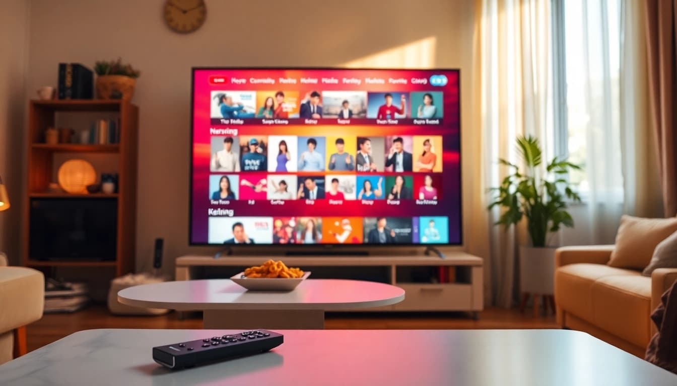 위키티비 가득한 한국 엔터테인먼트의 매력적인 TV 화면