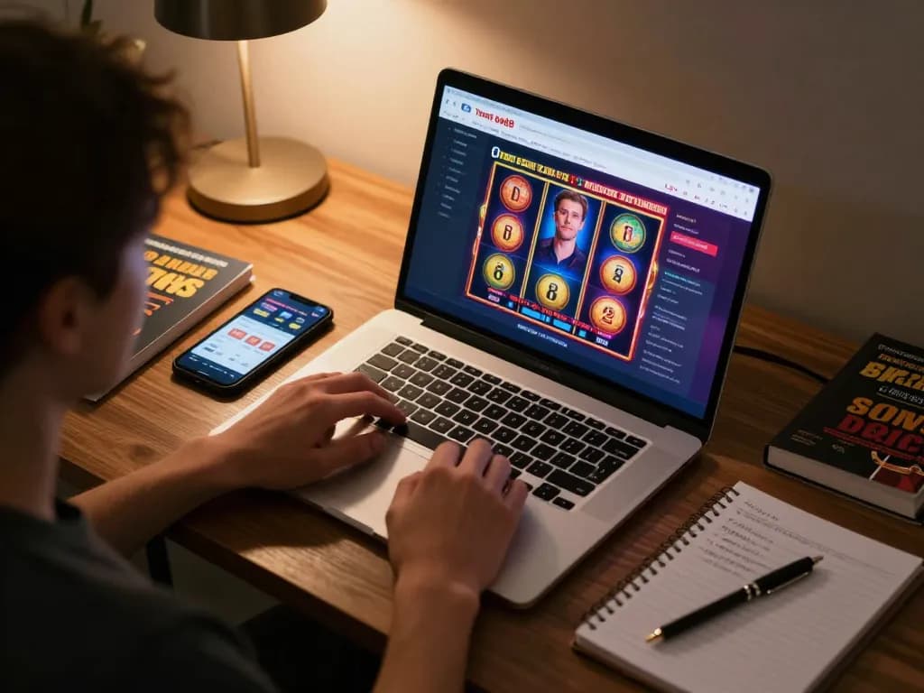 Engaging online gambling scene at Trang chủ Bet88 with a player focusing on exciting slot games.