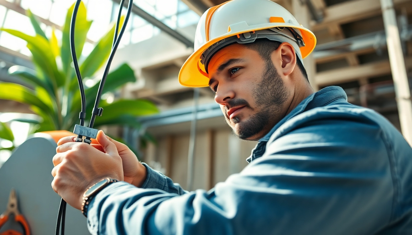 Electrician apprenticeship Hawaii in action, showcasing skills and professionalism in a vibrant setting.