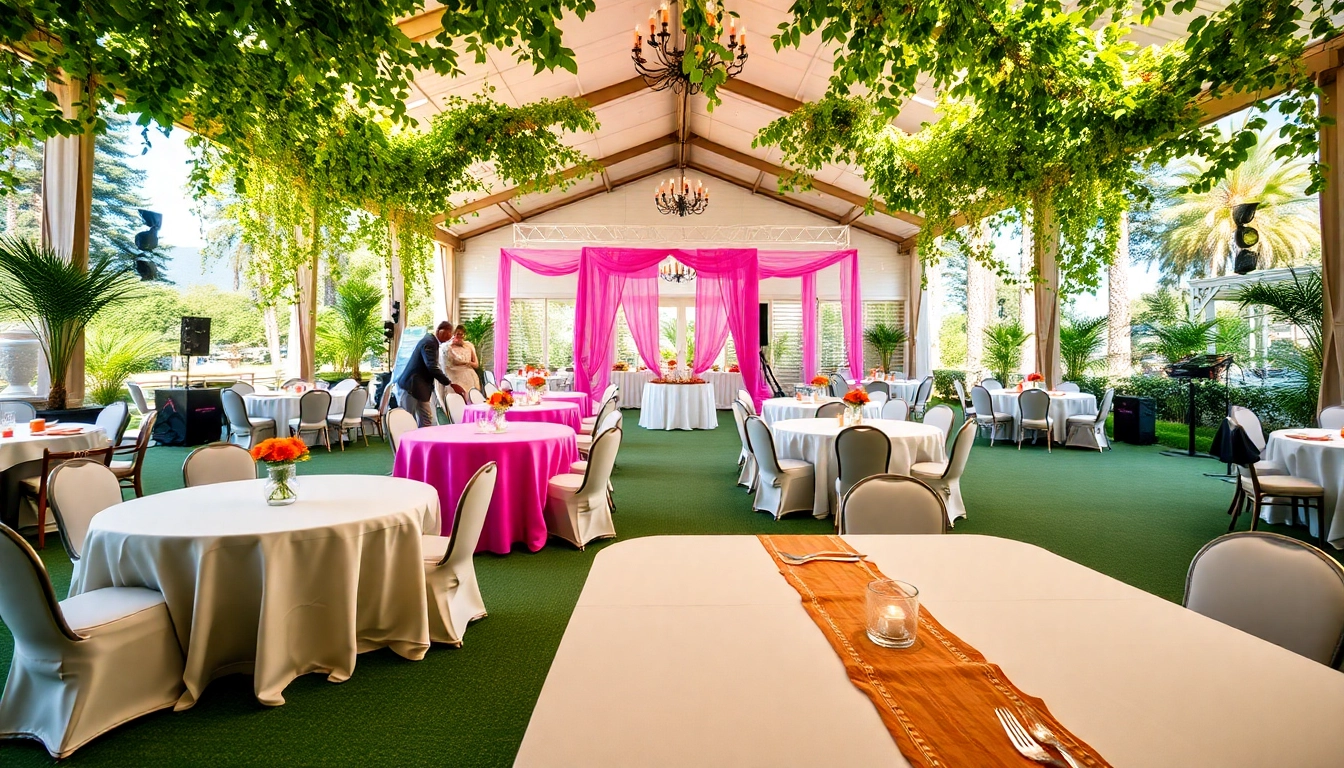 Transform your gatherings with exquisite Event Rentals showcased in a beautiful outdoor setting.
