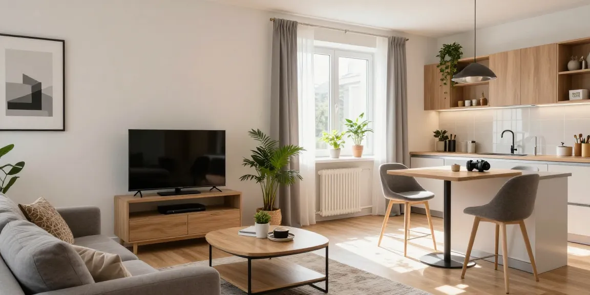 Komfortable Monteurwohnung in Hannover mit einladendem Wohnzimmer und modernen Annehmlichkeiten.
