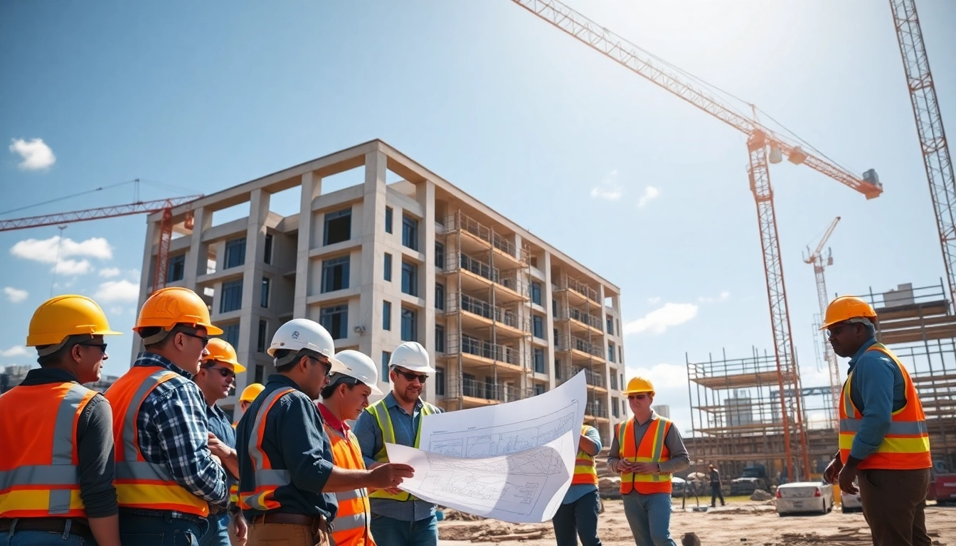 Workers enhancing Carolinas construction site dynamics with teamwork and safety measures.