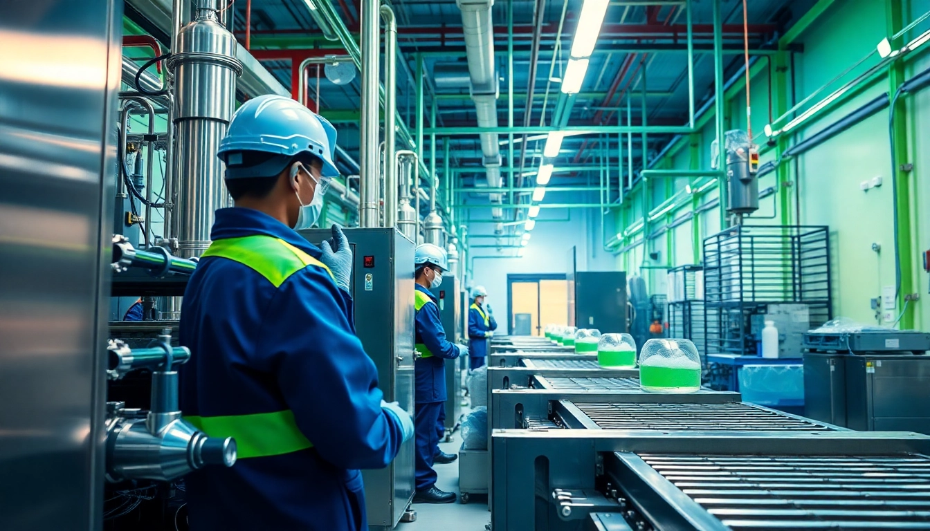 Zinc nickel plating Malaysia facility with professionals operating advanced machinery