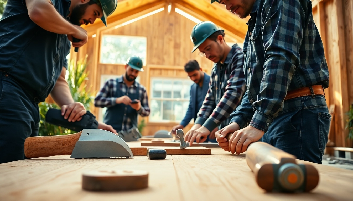 Showing carpentry apprentices working together in hands-on training for Carpentry Apprenticeship Near Me.