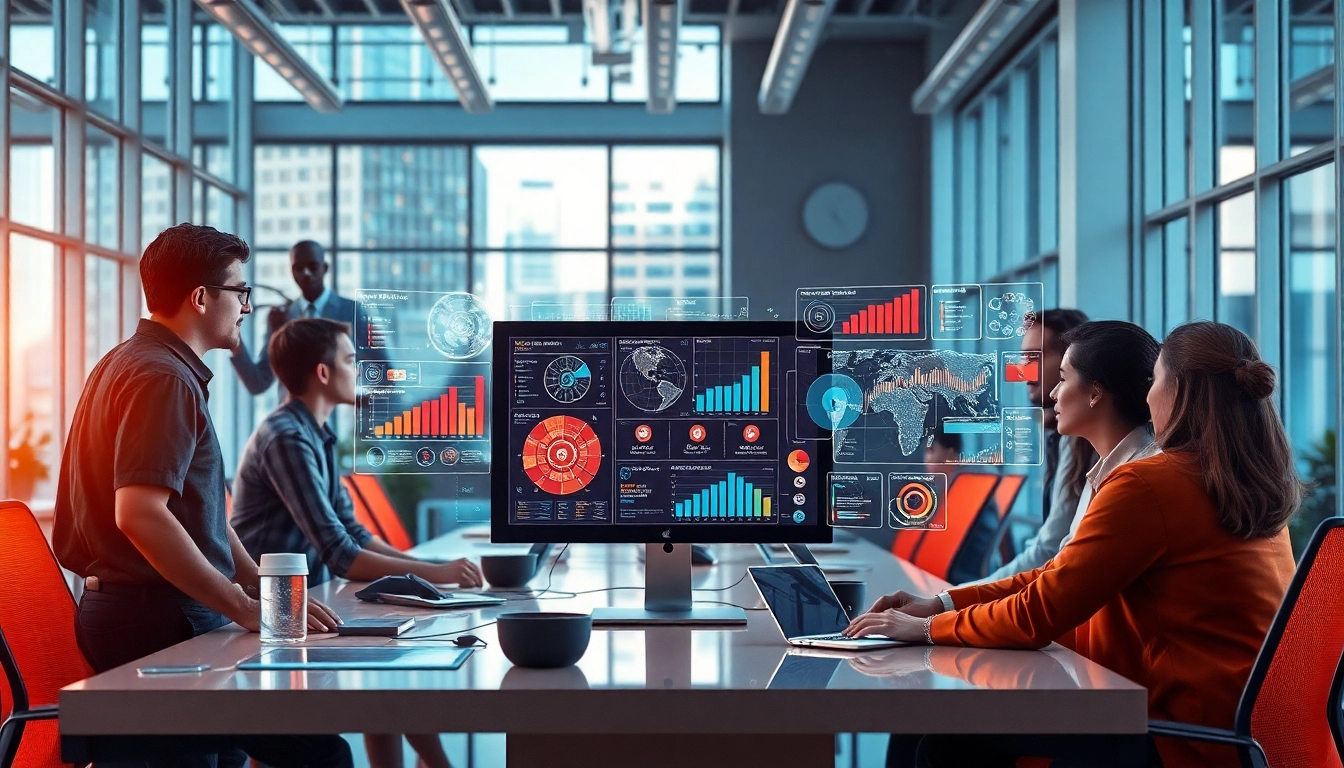 Empower collaboration in a Human Interface with AI workspace featuring innovative holographic displays.
