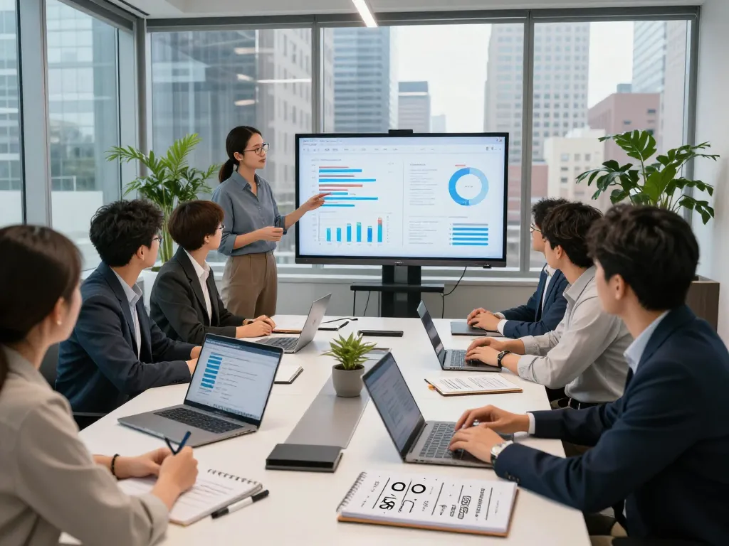 SEO Company in NYC team collaborating on digital strategies in modern office