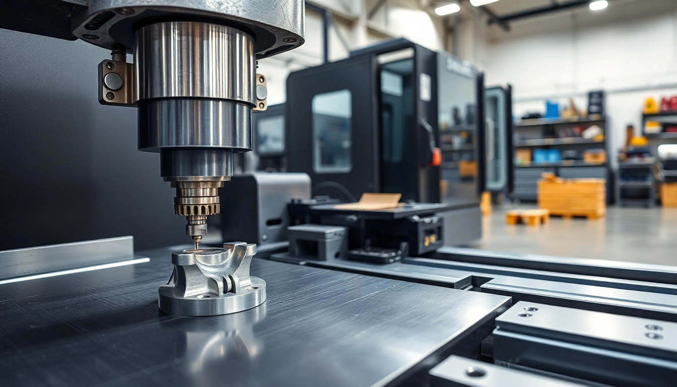 Showcasing Chiheng Custom CNC Machining with precision machinery in a bright industrial workshop.