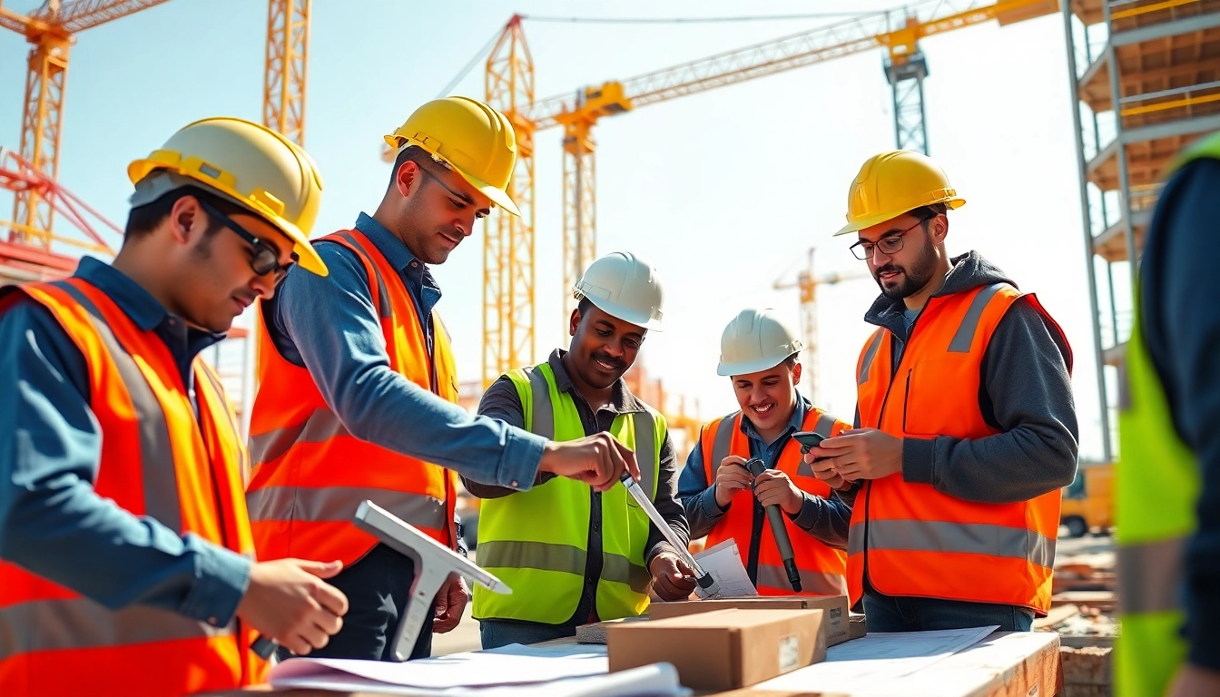 A diverse group of apprentices engaging in construction apprenticeships carolinas, demonstrating teamwork and skill development.