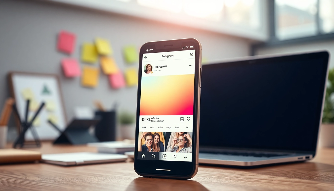 instagram フォロワー 買うでフォロワー数が増加するスマートフォン画像。