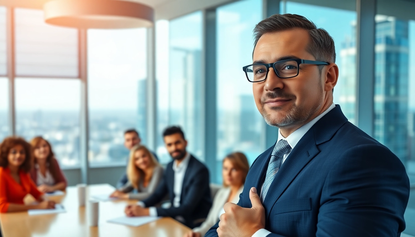 Empowering business leader demonstrating Executive Presence during a presentation.