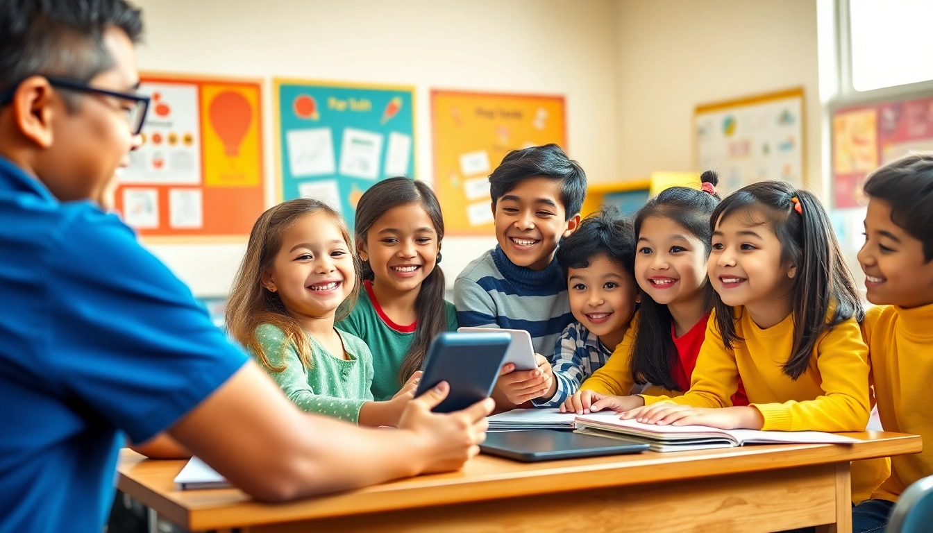 多様な子どもたちとインタラクティブな学習ツールを活用した教室風景でのBerlitz Kids料金概要