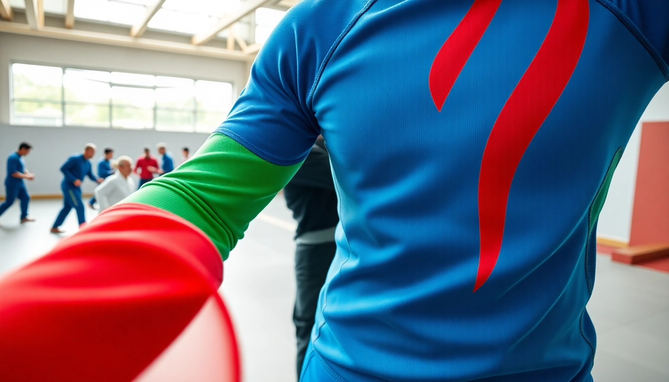 View of athletes in BJJ Rash Guard Guides showcasing fit and style during practice.