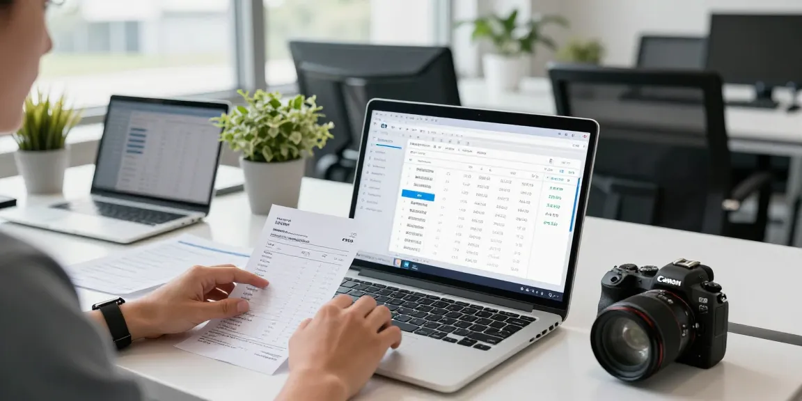Detect fraud receipt using advanced AI technology in a modern office
