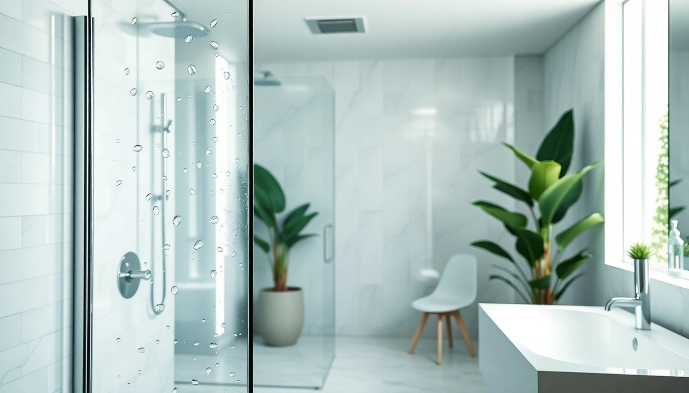 Sonni sanitär GmbH präsentiert hochwertige Badezimmerlösungen mit eleganten Duschwänden.