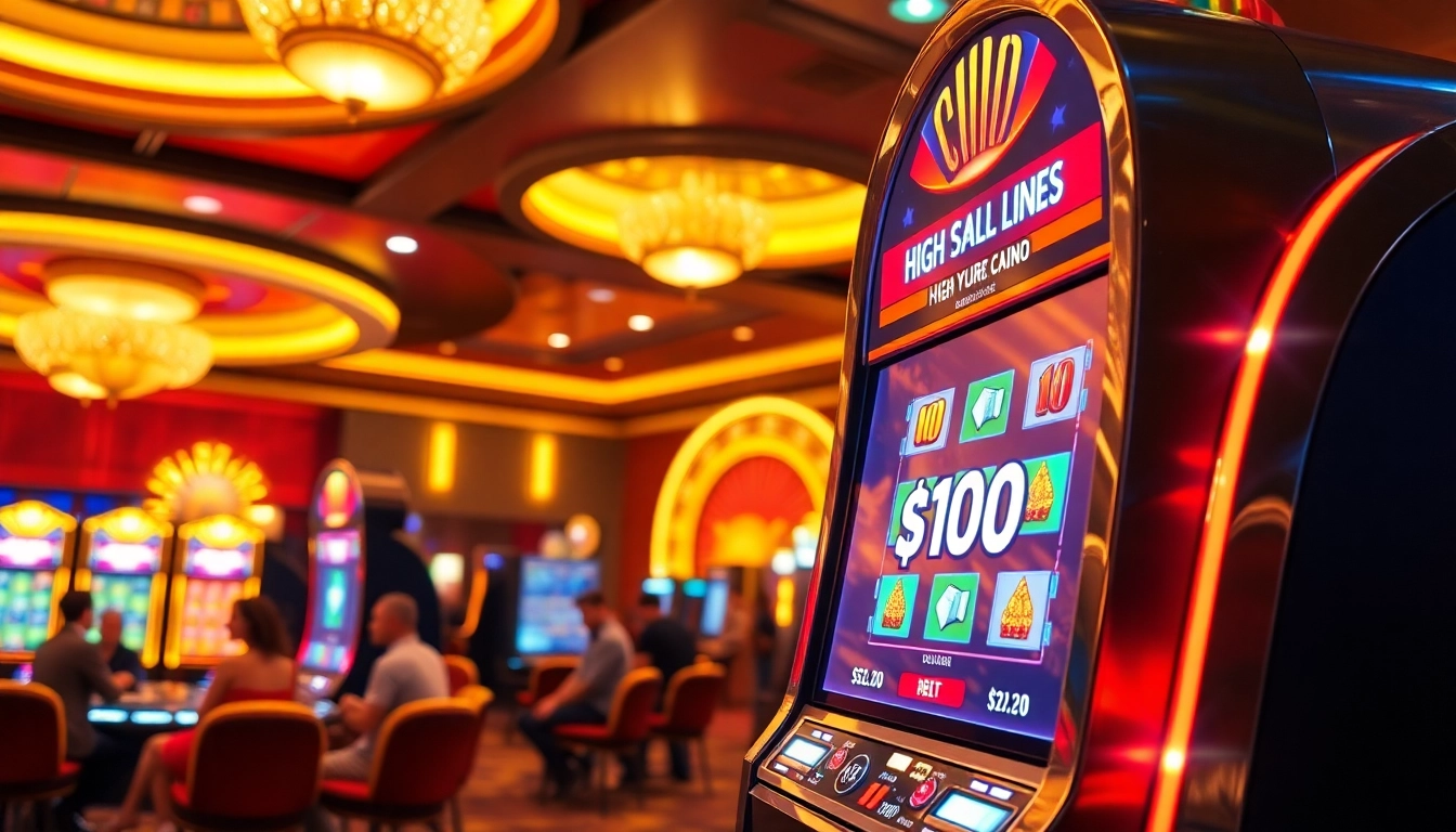 Players enjoying the excitement of slot bet 100 in a lively casino atmosphere.