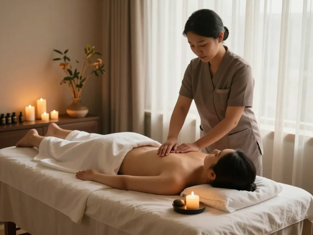 Experience Samsung-dong massage therapy in a serene, relaxing spa environment.