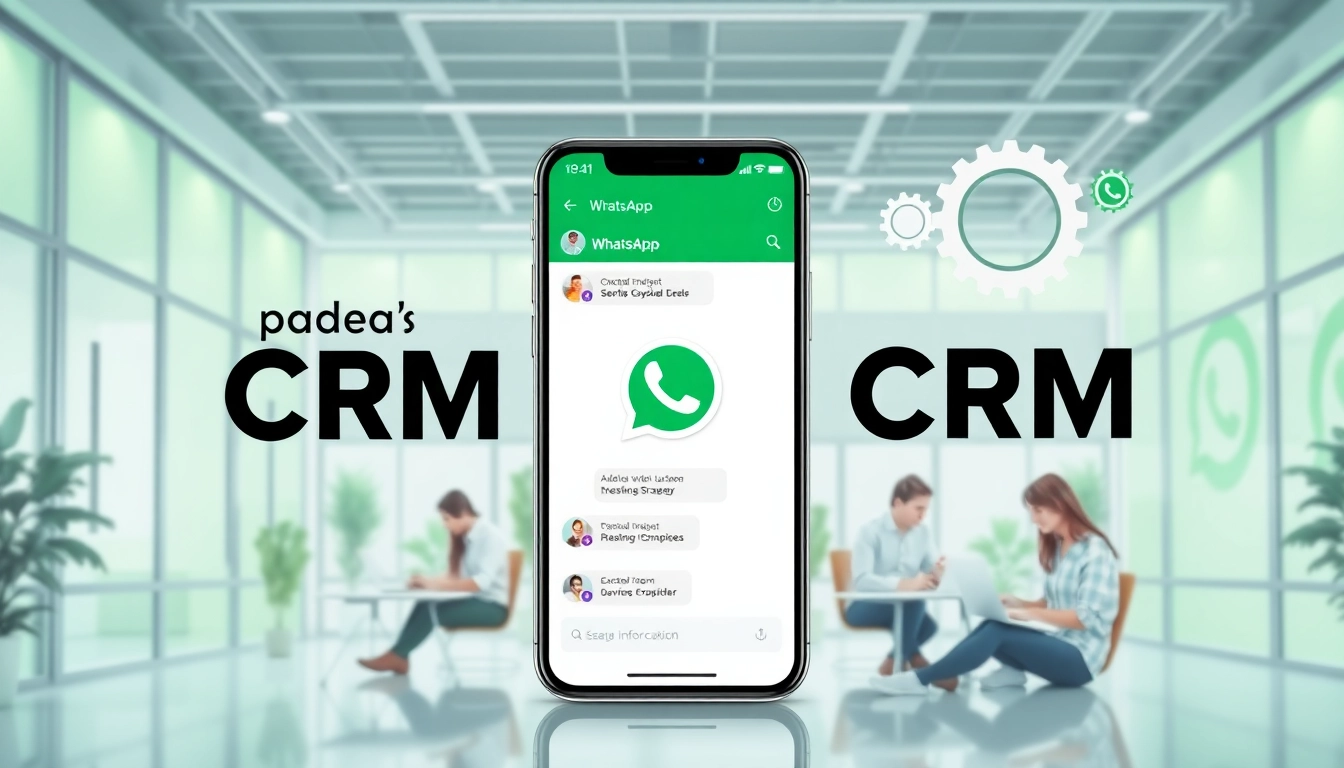 Illustration explaining What is a CRM for WhatsApp detailing integration in a business environment.
