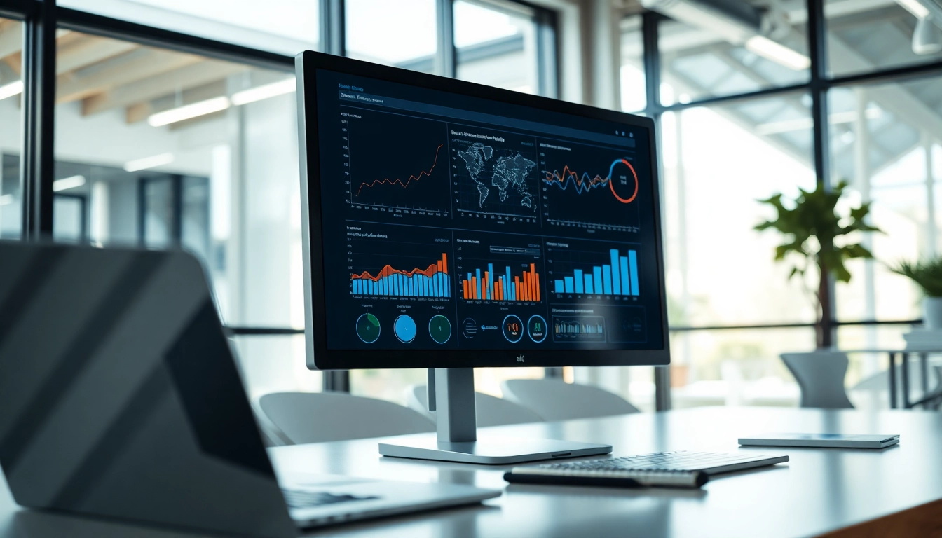 Visualize enterprise search ai analytics with detailed graphs in a professional office setting.