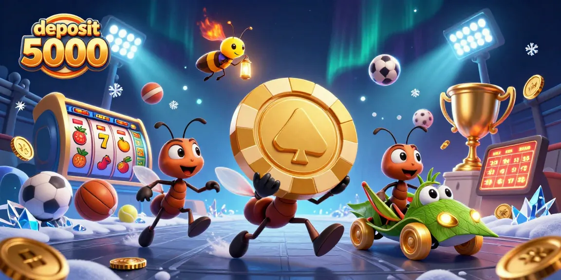 Win big playing deposit 5000 slots with exciting heist-themed 3D illustration.