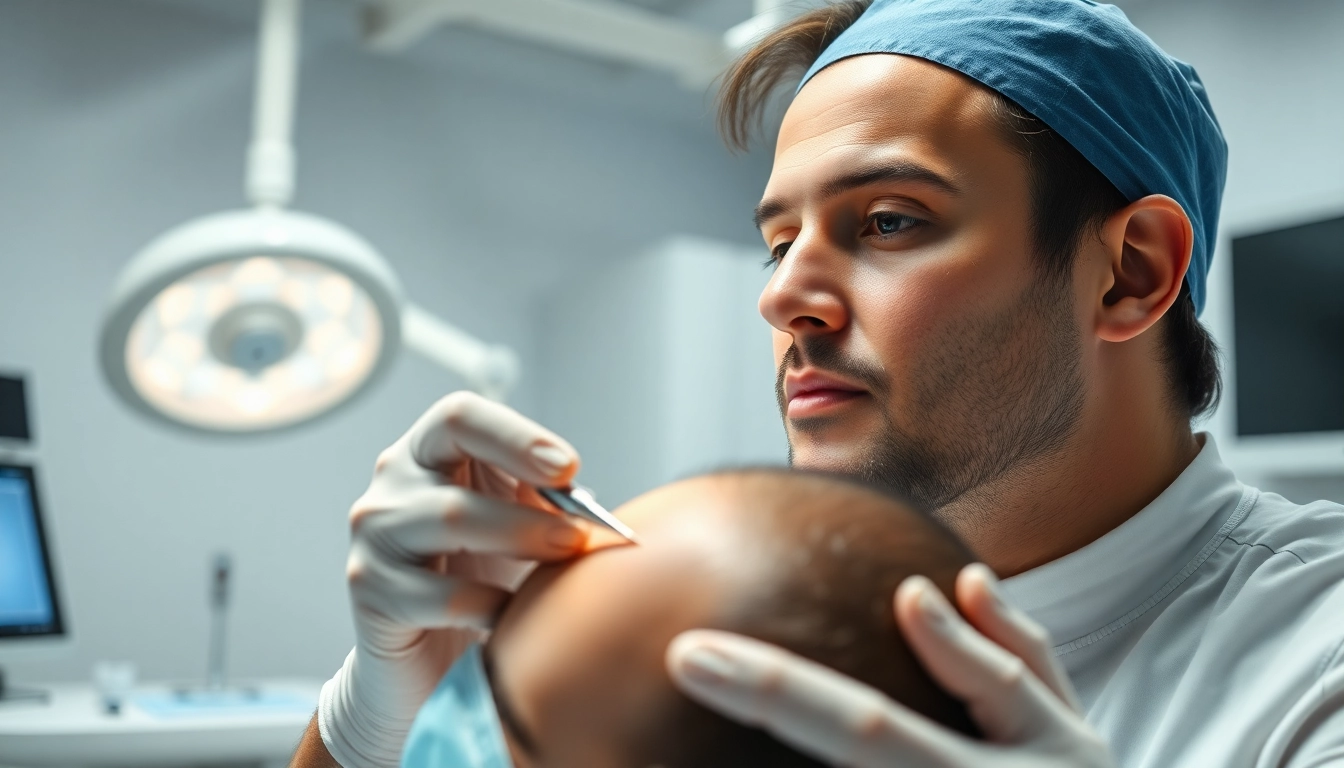 Patient receiving a hair transplant, showcasing hair transplant istanbul price procedures in a professional clinic.