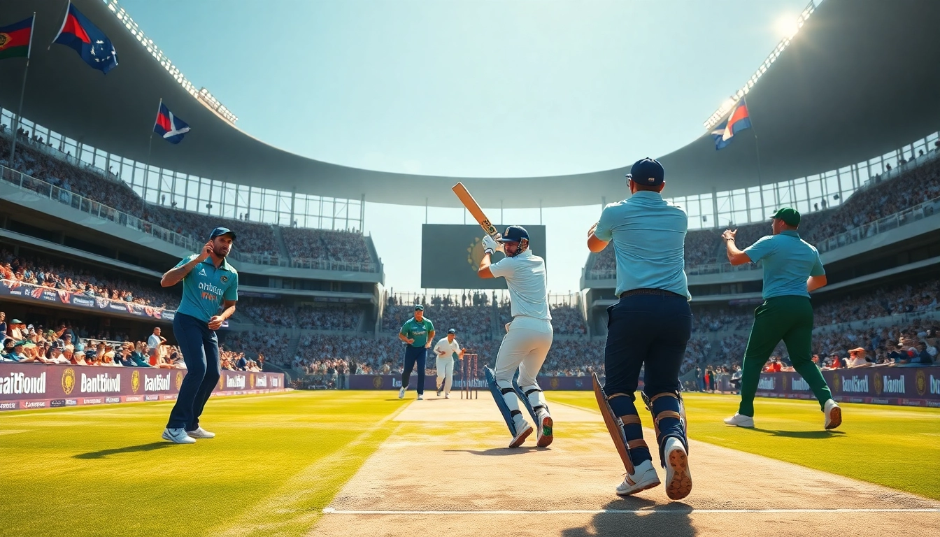 Cricket players in action during key moments, emphasizing ipl final prediction in vibrant stadium.