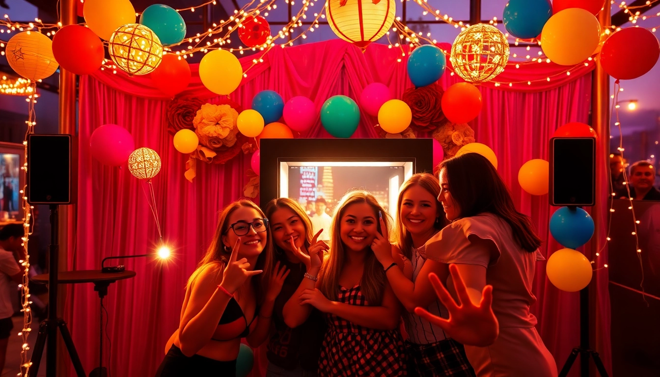 Capture joyful moments with Photo Booth Rentals Las Vegas in a vibrant event setup.