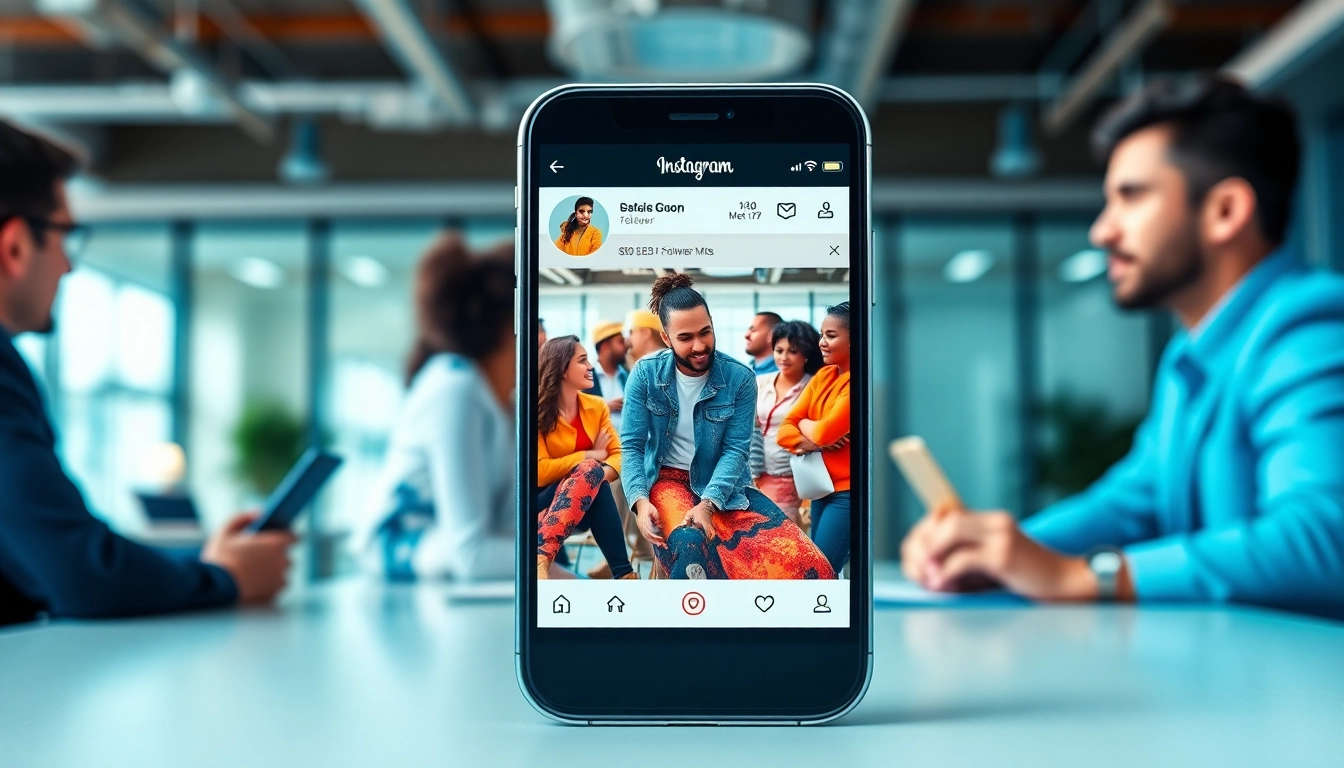 フォロワー 買う インスタの成功を示すソーシャルメディアマーケティングのシーン。