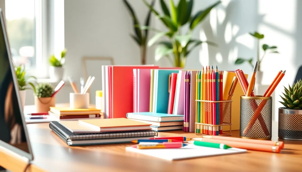 Browse quality stationery suppliers uk offerings in a vibrant office setting.
