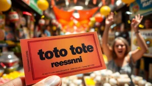 Menggenggam tiket toto togel resmi yang berwarna-warni di tengah keramaian dengan nuansa perayaan.