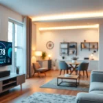 Showcasing Technology in a smart home environment with modern automated systems.