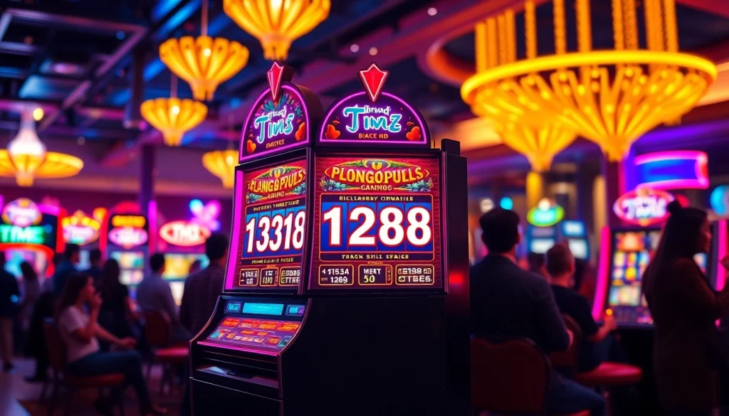 Mainkan bro138 slot dengan keceriaan pemain di kasino yang ramai dan meriah.