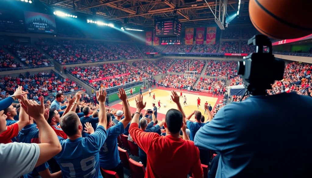 스포츠중계의 생생한 현장을 담은 팬들의 열정적인 응원 모습