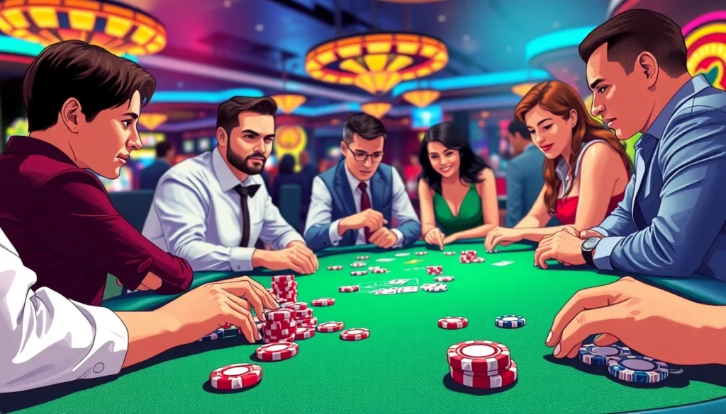 Aksi menarik bandar togel online di meja kasino yang meriah.