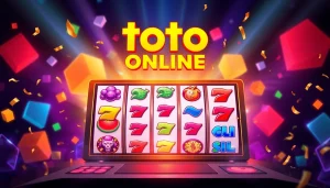 Menangkan permainan toto slot online dengan antarmuka digital yang menakjubkan dan simbol berwarna-warni.