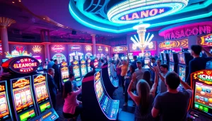 Menang di slot gacor yang penuh warna di kasino dengan kegembiraan pemain.