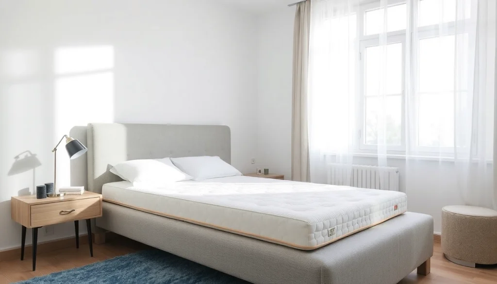 Materasso singolo di alta qualità, elegante e confortevole, pronto per un sonno riposante.