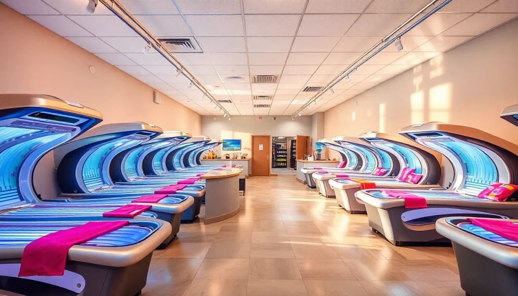 Menciptakan pengalaman bercahaya di https://revolvesunlesstanningandsalon.com dengan salon yang modern.