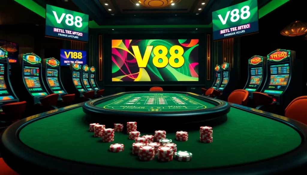 Experience the excitement of VN88 with vibrant casino games, slot machines, and dynamic betting action.