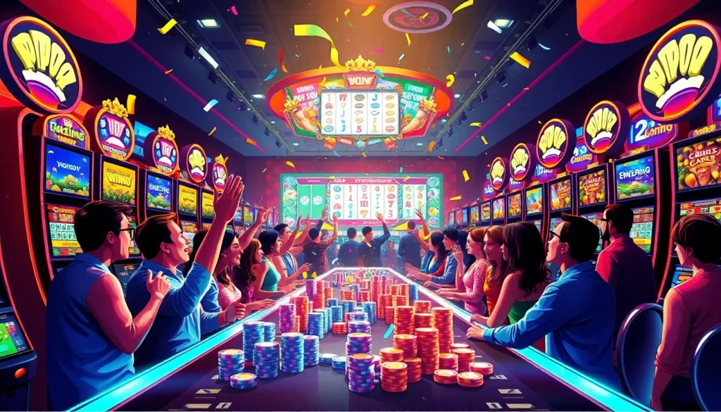 Experience the excitement of the best online casinos Canada with vibrant digital gaming scenes.