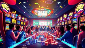 Experience the excitement of the best online casinos Canada with vibrant digital gaming scenes.
