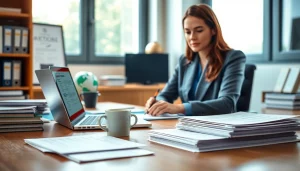 Traducteur portugais certifié travaillant dans un cadre professionnel, démontrant son expertise et sa fiabilité.