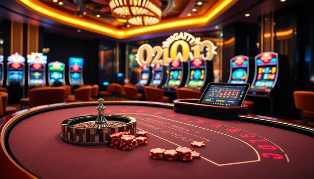 Play baccarat with Bugatti8 at a luxurious casino table surrounded by poker chips.