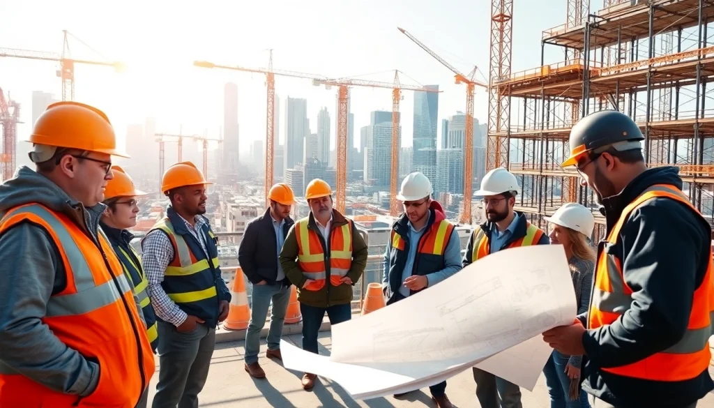 New York City General Contractor team collaborating on a construction project in NYC.