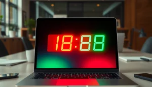 Prominent count down email timer showcased in a modern email interface for business users.