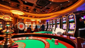 Situs Slot Terpercaya offers players an exciting scene with vibrant slot machines and engaging roulette tables.